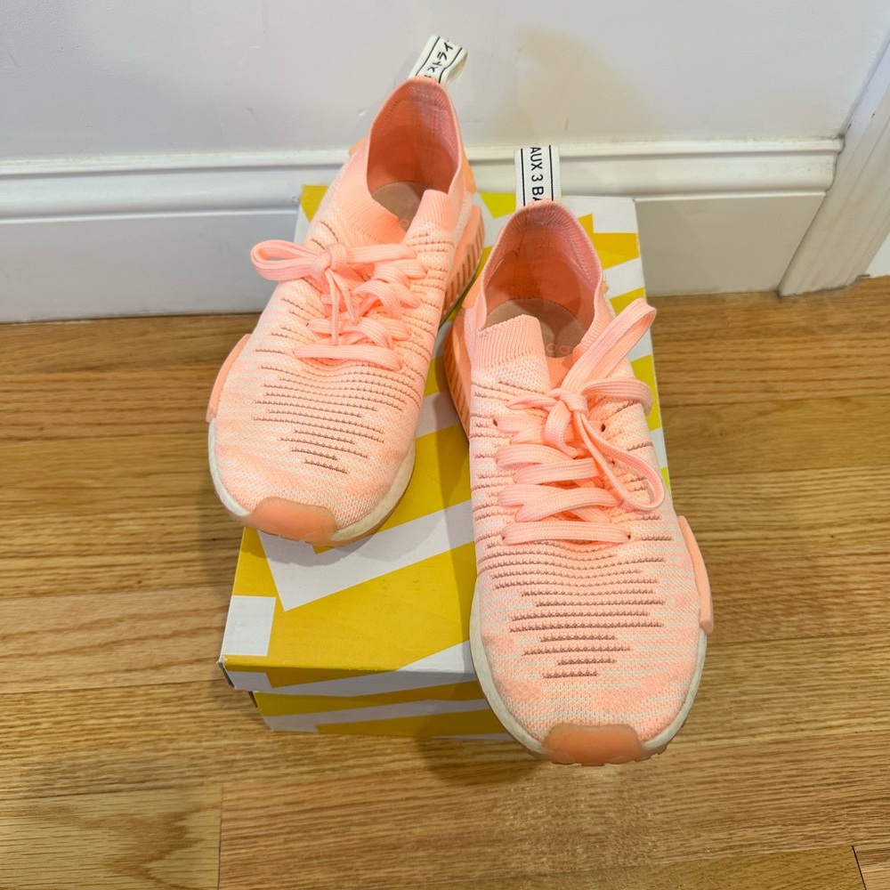 Adidas Light Peach Knit Sneakers